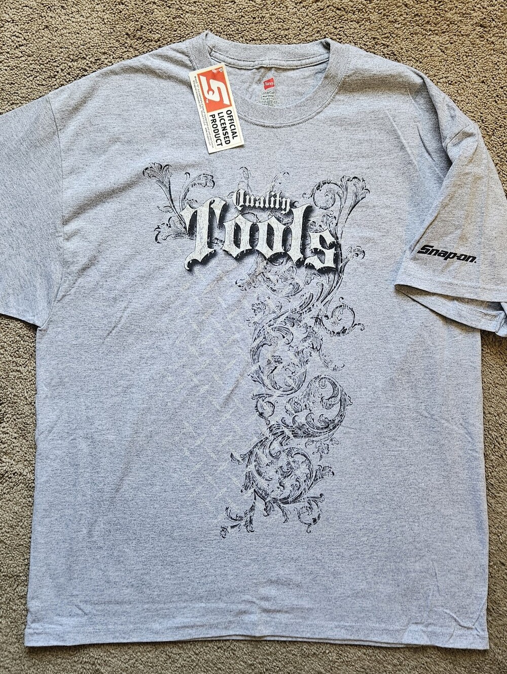 Vintage Snap-On Gray Short-Sleeve Graphic Tee